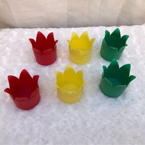Vintage Retro Dapol Plastic Tulip Shape Cup Holders